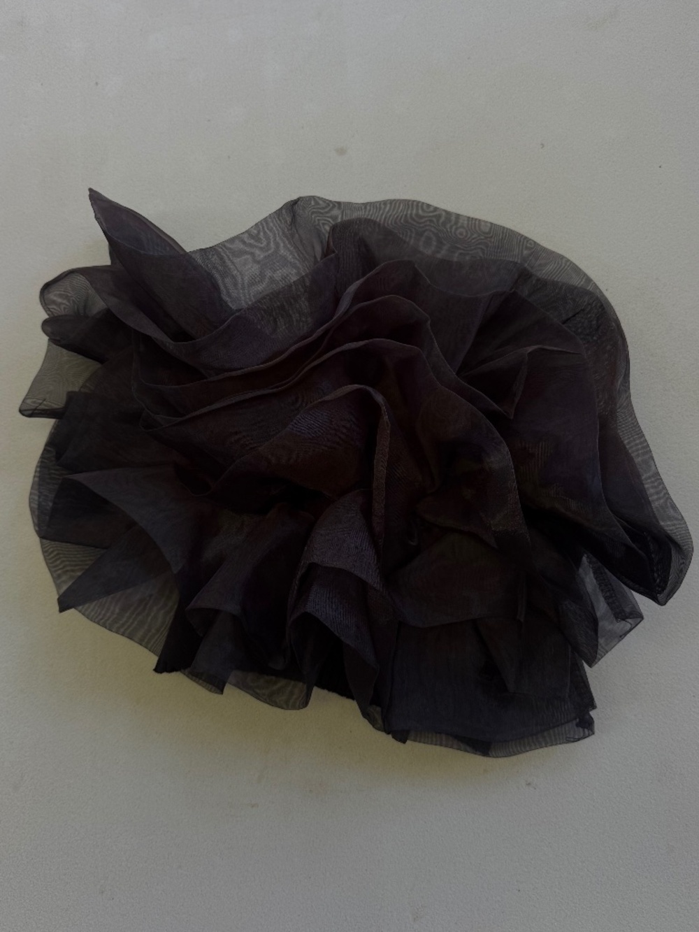 Zara Black Organza Ruffle Strapless Top Size M